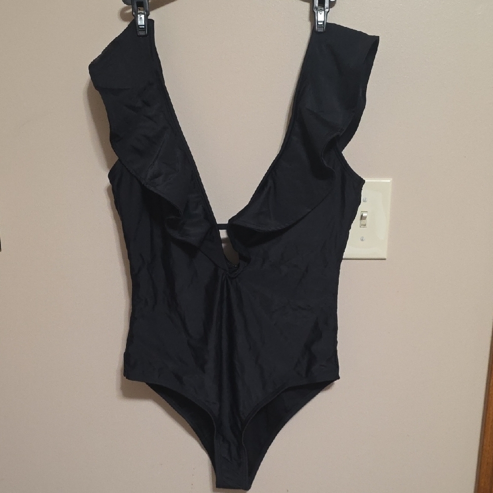 Elegant Black One-Piece Swimsuit